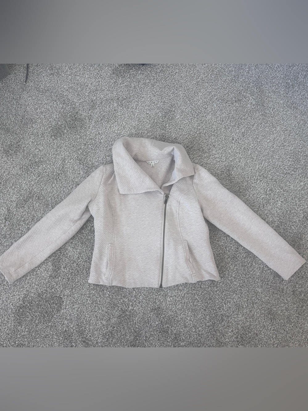 CAbi Cream Textured Collar Jacket